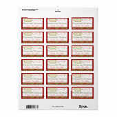 Étiquettes de recettes de Noël maison (Feuille entière)