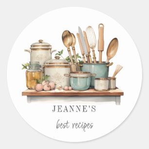 Étiquettes de recettes personnalisées Pots Cassero