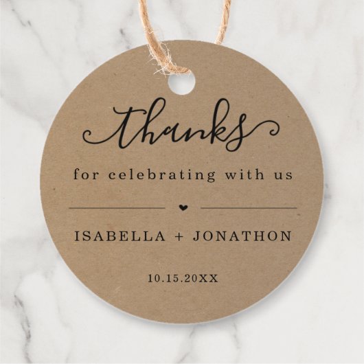 Étiquettes de remerciement (Dos)