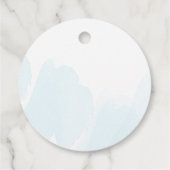 Étiquettes de remerciement aquarelle bleue (Dos)