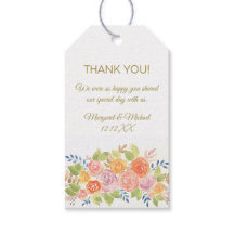 Étiquettes de remerciement Bouquet de Roses