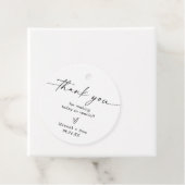 Étiquettes de remerciement de Baby Shower Bohème B (En situation)