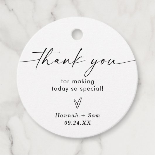 Étiquettes de remerciement de Baby Shower Bohème B (Devant)