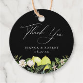 Étiquettes de remerciement de mariage aux citrons  (Devant)