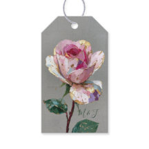 Étiquettes de remerciement de mariage floral Rose 