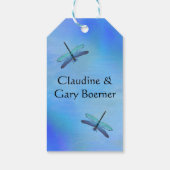 Étiquettes de remerciement Dragonfly Water Lily (Dos)