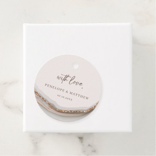 Étiquettes de remerciement en marbre de pierre d'a (En situation)