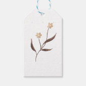 Étiquettes de remerciement esthétiques beige rose (Devant)