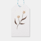 Étiquettes de remerciement esthétiques beige rose (Dos)