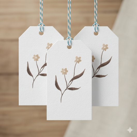 Étiquettes de remerciement esthétiques beige rose