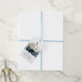 Étiquettes de remerciement Fleur de citrouille ble (Avec de laficelle)