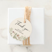 Étiquettes de remerciement Fleur sauvage aquarelle (En situation)