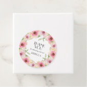Étiquettes de remerciement Fleurs de cerisier rose (En situation)