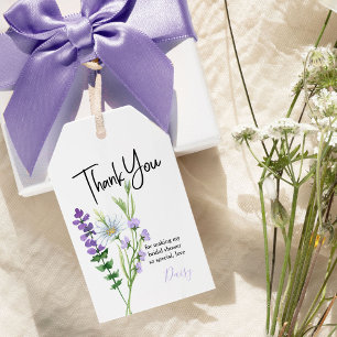 Étiquettes de remerciement Fleurs des champs Lilas