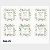 Étiquettes de remerciement Fleurs d'hydrangea rose (Feuille)
