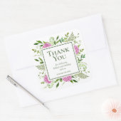 Étiquettes de remerciement Fleurs d'hydrangea rose (Enveloppe)