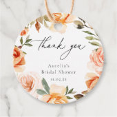 Étiquettes de remerciement florales automnales ter (Devant)