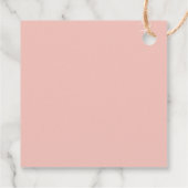 Étiquettes de remerciement florales rose et or (Dos)