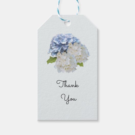 Étiquettes de remerciement Hydrangea (Devant)
