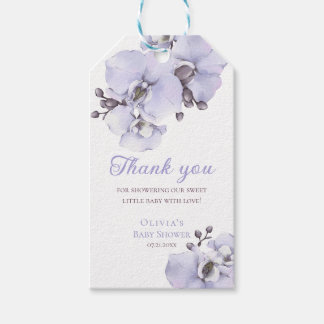 Étiquettes de remerciement pour Baby Shower Orchid