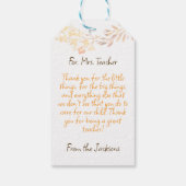 Étiquettes de remerciement pour cadeaux de Thanksg (Dos)