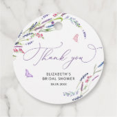 Étiquettes de remerciement pour la fête de mariage (Dos)