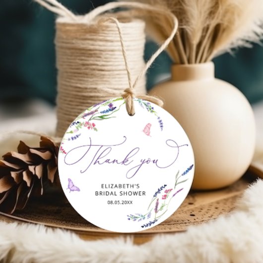 Étiquettes de remerciement pour la fête de mariage