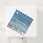 Étiquettes de remerciement pour la plage et les va (En situation)