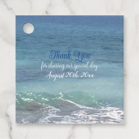 Étiquettes de remerciement pour la plage et les va (Devant)