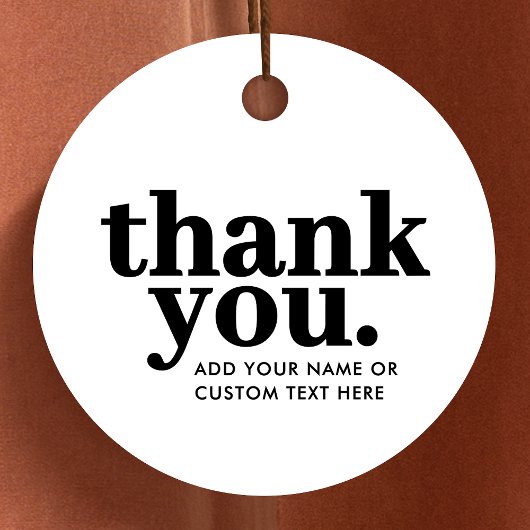 Étiquettes de remerciement | Rétro noir et blanc