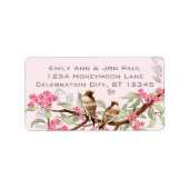 Étiquettes de réponse RSVP Fleurs de Cerisier Rose (Devant)