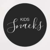 Étiquettes de réserve de collations pour enfants (Design 1)