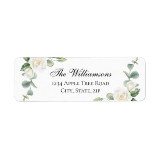 Étiquettes de retour d'adresse de mariage vintage
