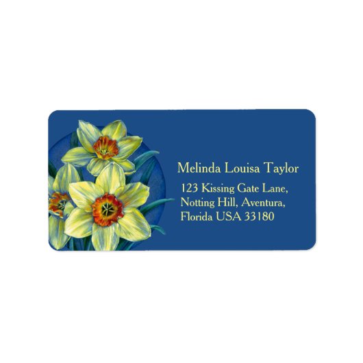 Étiquettes de retour d'adresse de peinture de jonq (Devant)