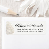 Étiquettes de retour de dentelle Vintage Gold Foil (En situation)