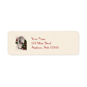 Étiquettes de retour de la fenêtre de Noël