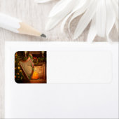 Étiquettes de retour de la harpe celtique de Noël (En situation)