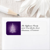 Étiquettes de retour de l'arbre de Noël chatoyante (En situation)