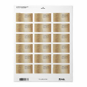 Étiquettes de retour de l'Inséparable Noir Or (Feuille entière)