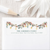 Étiquettes de retour de Noël (En situation)