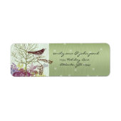 Étiquettes de retour de paon de Noël (Devant)