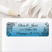 Étiquettes de retour de script élégant dégradé ble (En situation)