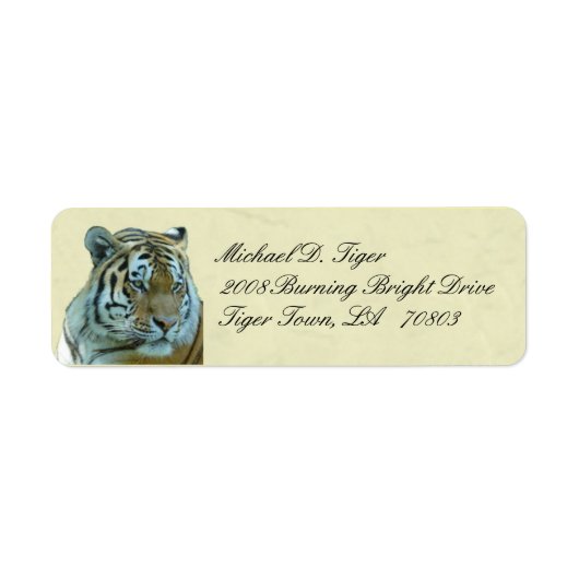 Étiquettes de retour de tigre (Devant)