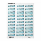 Étiquettes de retour décoratives bleues et noires (Feuille entière)