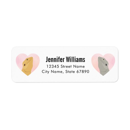 Étiquettes de retour Dragon Lizard (Devant)