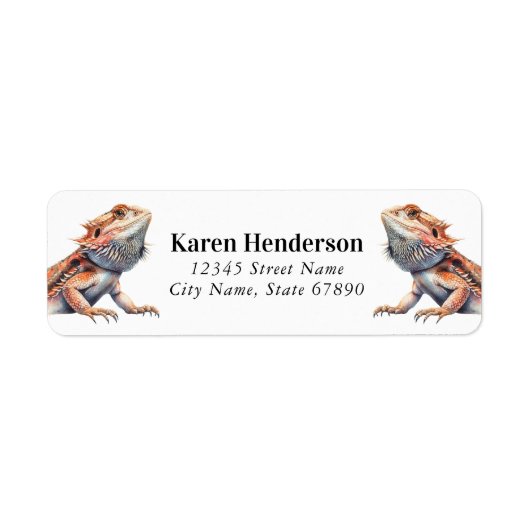 Étiquettes de retour Dragon Lizard (Devant)