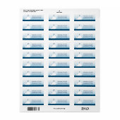 Étiquettes de retour du Baby shower de baleine bla (Feuille entière)