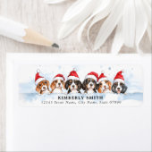 Étiquettes de retour du Beagle de Noël (En situation)