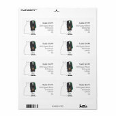 Étiquettes de retour du Mariage écossais Kilt (Feuille entière)