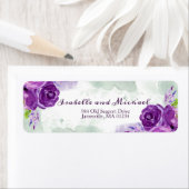 Étiquettes de retour Floral Rose ultra violet (En situation)